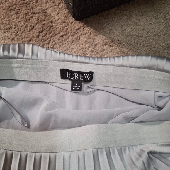 J. Crew Gwyneth Silver pleated slip skirt - Picture 2 of 4